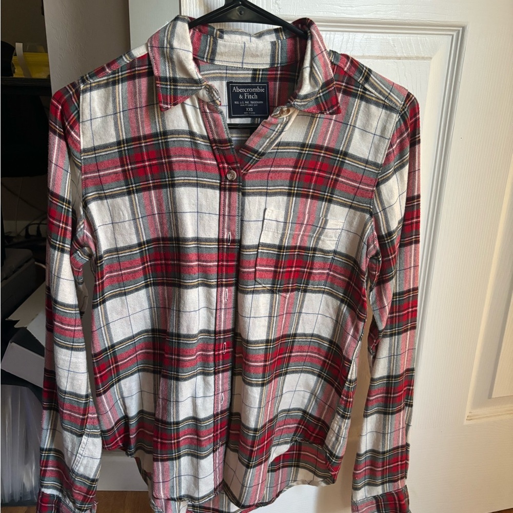 Abercrombie & Fitch Red Plaid Shirt